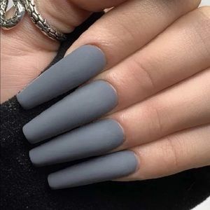 ✨2 For $22 Hand Painted Gel Coffin Press On Nails